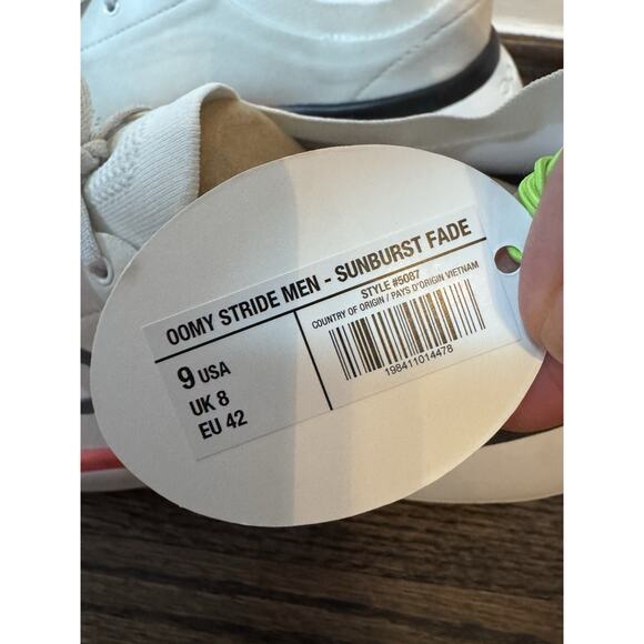 OOFOS OOMY STRIDE - SUNBURST FADE Sneakers NEW NIB $130 MSRP Mens 9 Womens 10.5 - Picture 7 of 13